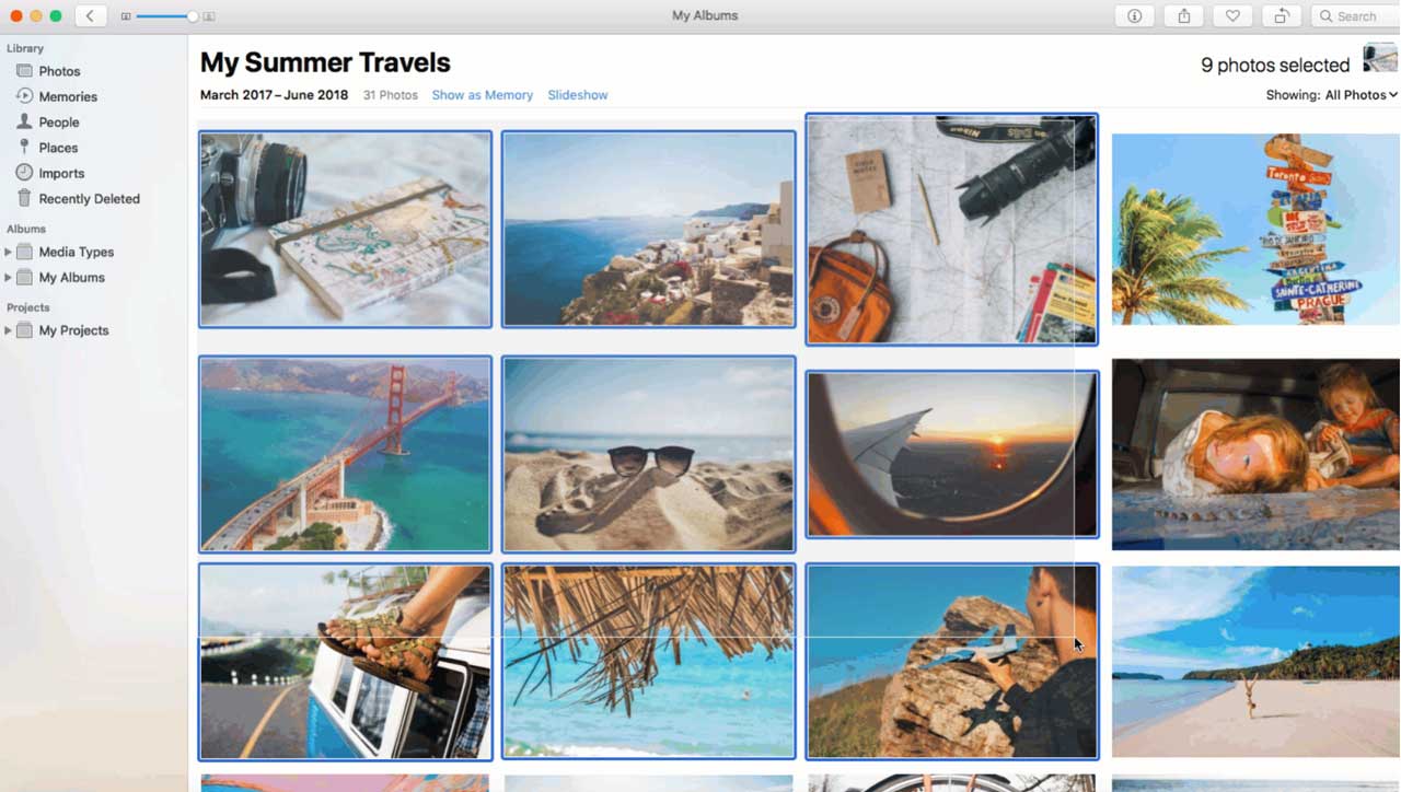 Select your photos from the Apple Photos library Select your photos from the Apple Photos library