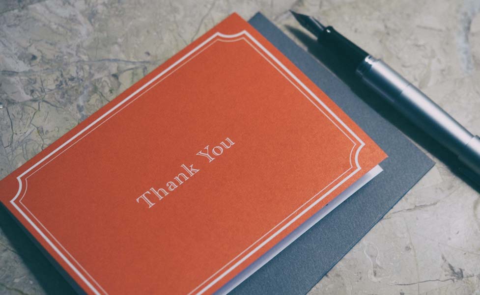 Thank You Card with Pen